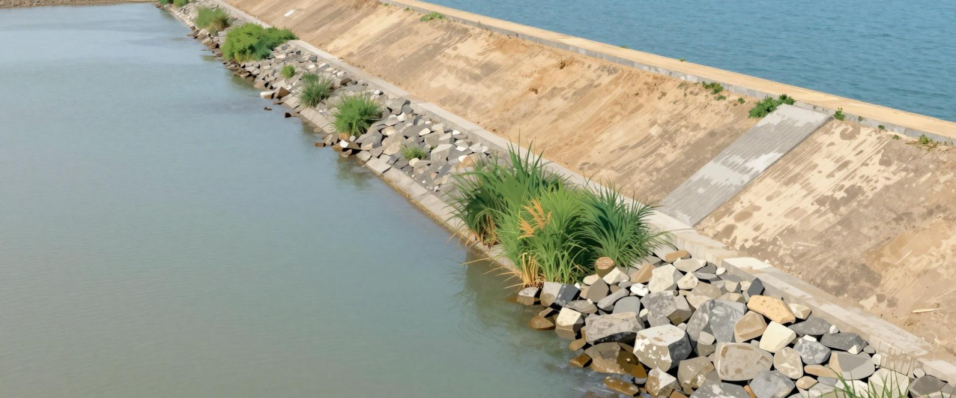 AI-generated illustration of Lauwersmeer Dike and Harbor