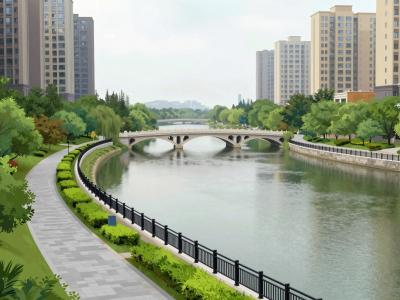 AI-generated illustration of Lek River Promenade