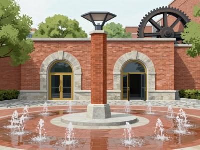 AI-generated illustration of Maaklabs (in Schoenenkwartier)