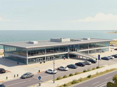 AI-generated illustration of Vlieland and Terschelling Ferry Terminal