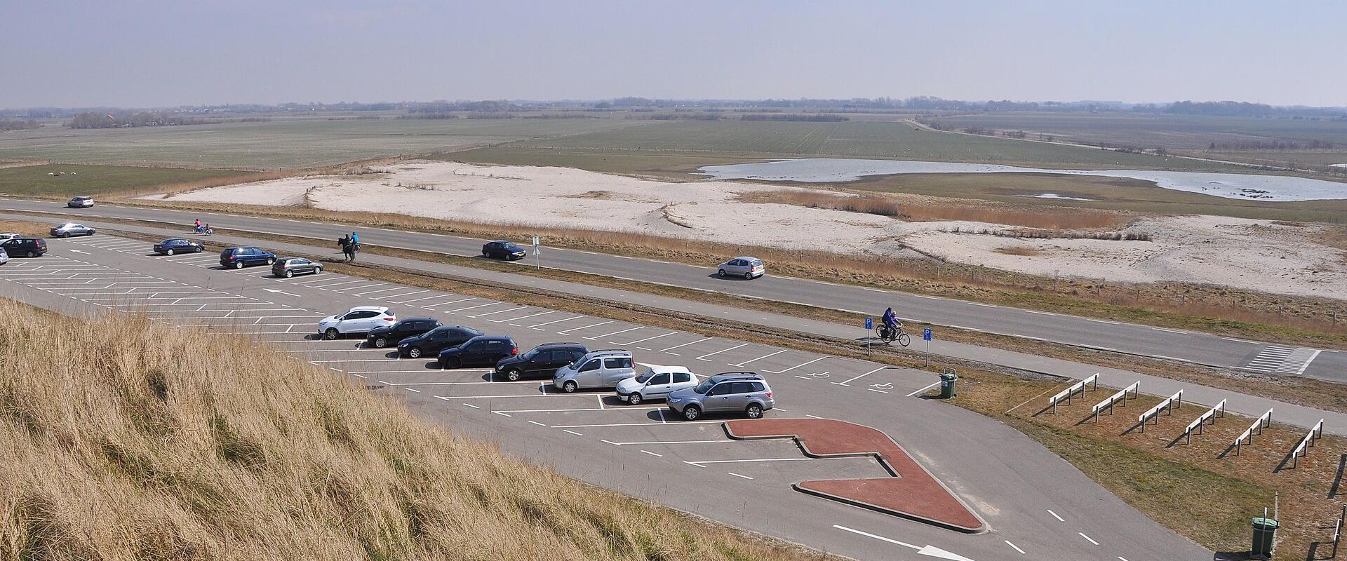 Dunes and the coastal road near Domburg on Walcheren