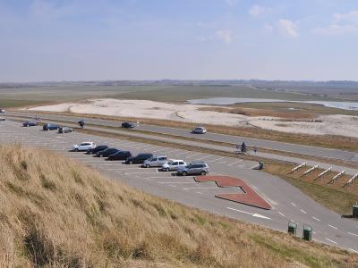Dunes and the coastal road near Domburg on Walcheren
