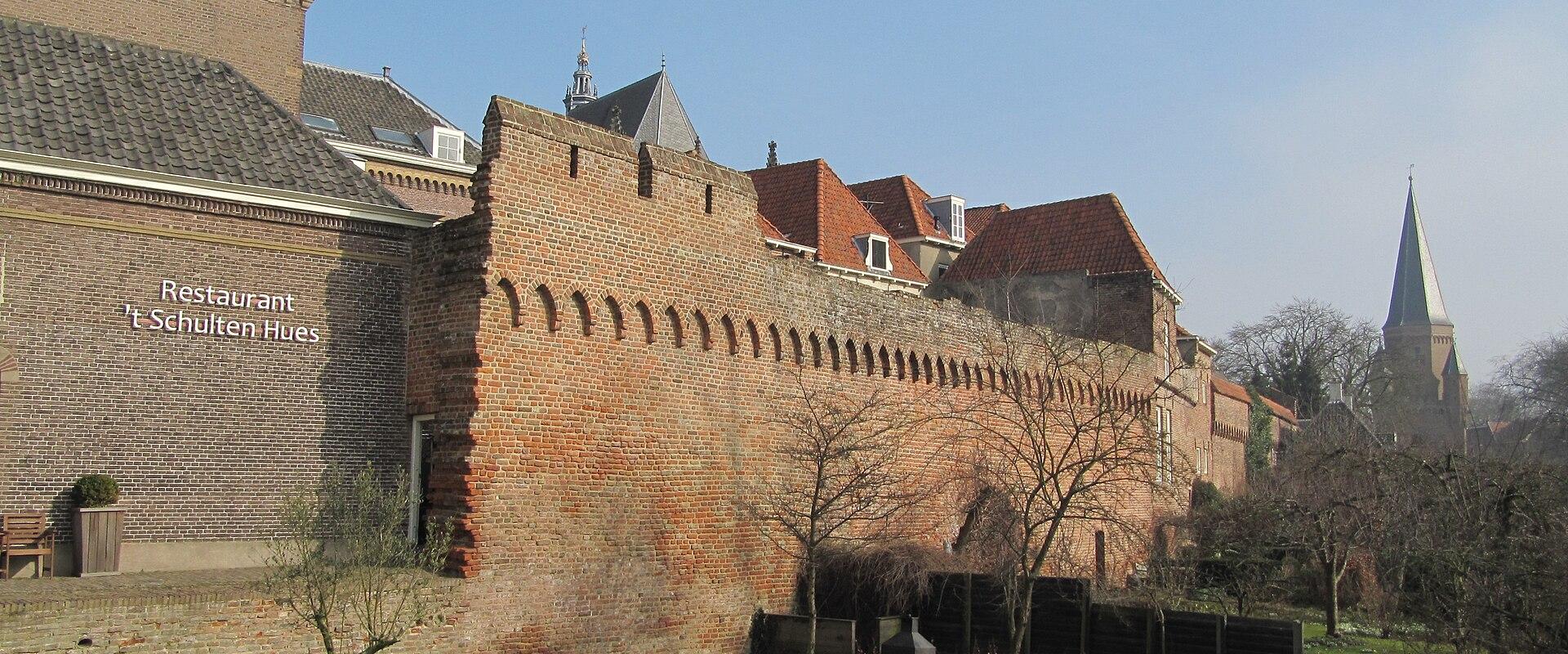 Brick medieval city walls of Zutphen