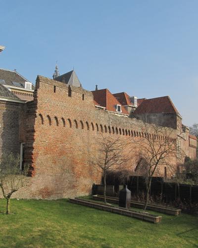 Brick medieval city walls of Zutphen
