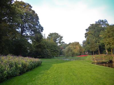 Lawns and trees in the Wilhelminapark, Apeldoorn