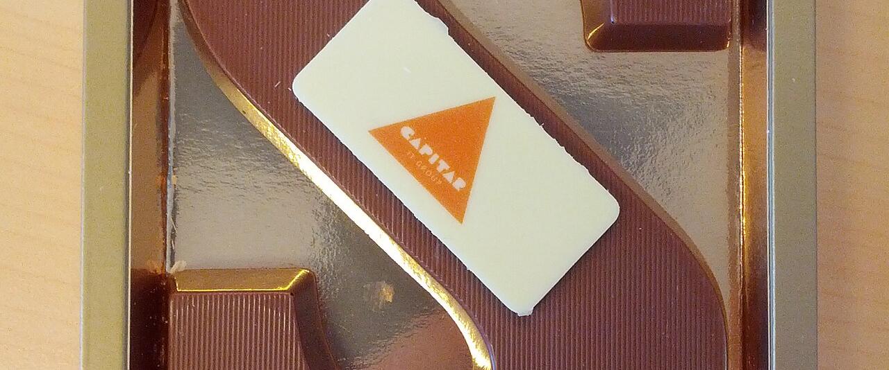 A chocolate letter, the traditional Sinterklaas gift
