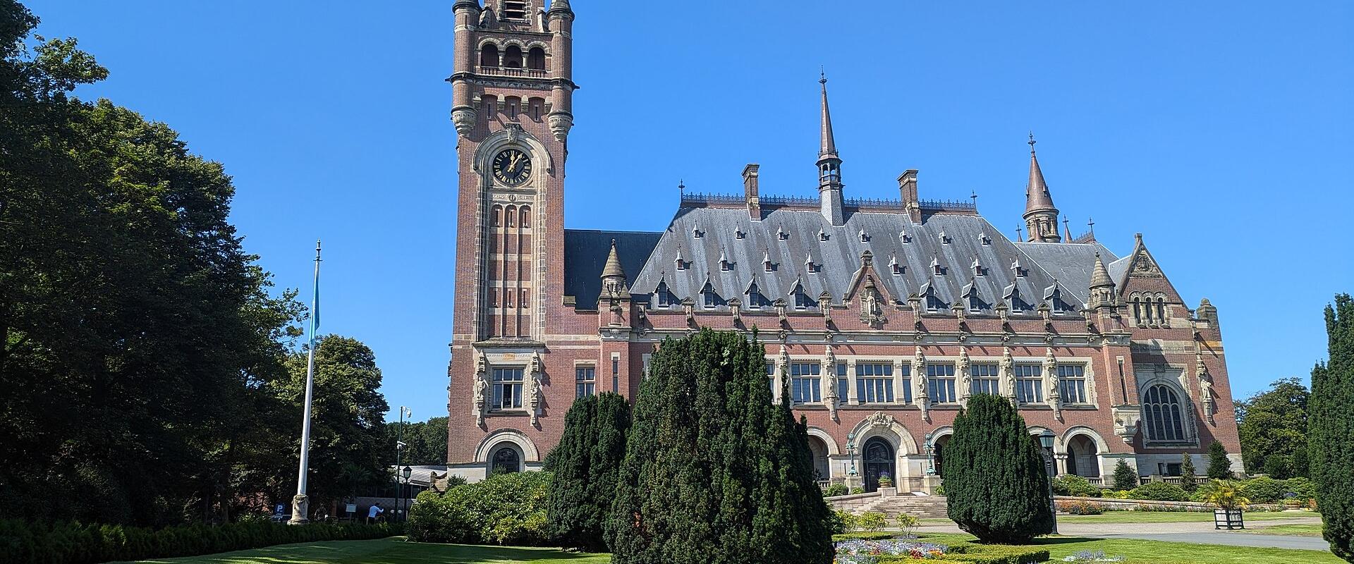The Peace Palace and its gardens in The Hague