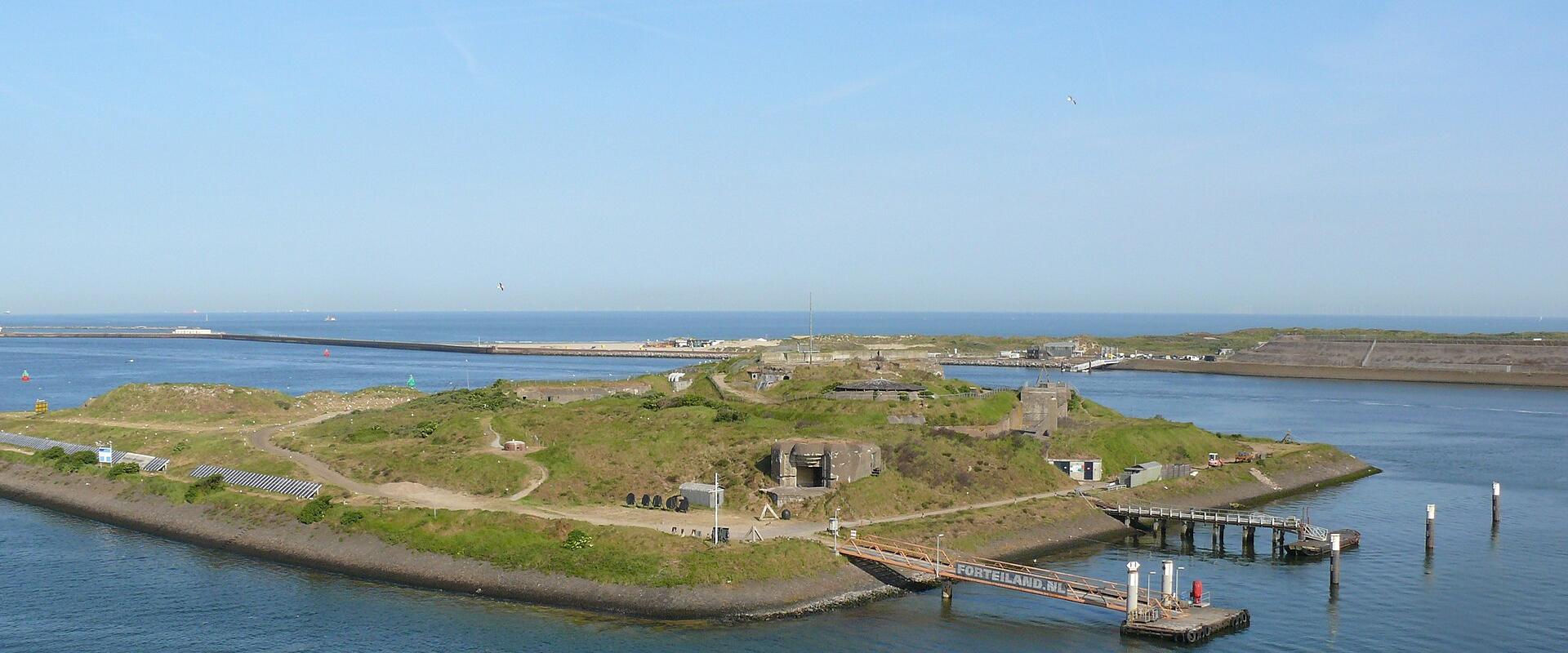 Forteiland at the mouth of the North Sea Canal, IJmuiden