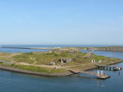 Forteiland at the mouth of the North Sea Canal, IJmuiden