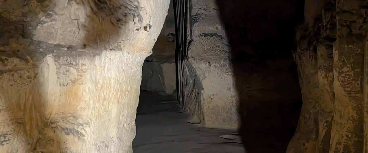 A passage in the marl tunnels of Sint-Pietersberg, Maastricht