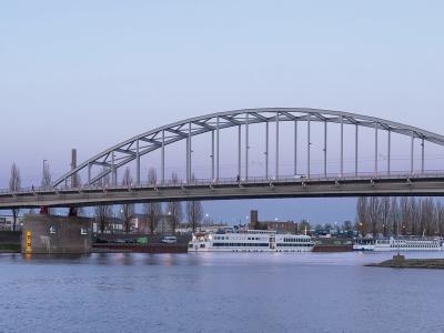 The John Frost Bridge over the Rhine at Arnhem, focal point of the 1944 Battle of Arnhem