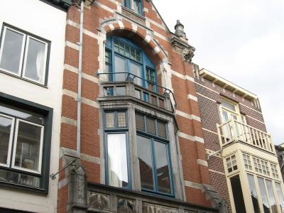 Historic facades on Lange Hezelstraat, Nijmegen