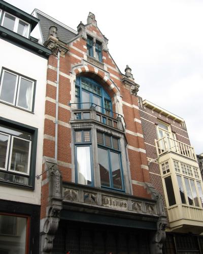 Historic facades on Lange Hezelstraat, Nijmegen