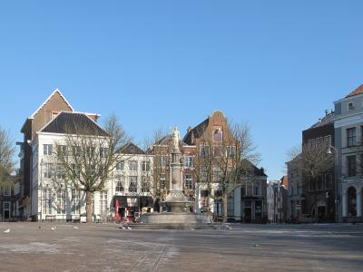 The Brink square in Deventer with the medieval Waag