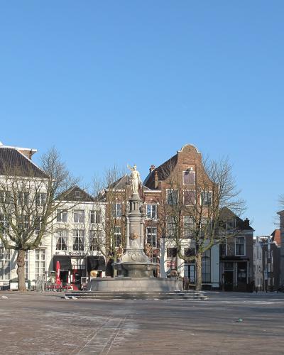 The Brink square in Deventer with the medieval Waag