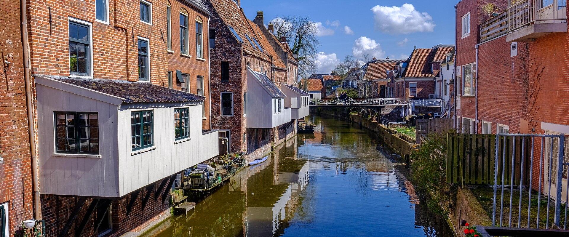 The hanging kitchens over the Damsterdiep canal in Appingedam