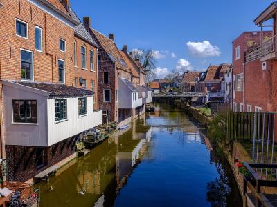 The hanging kitchens over the Damsterdiep canal in Appingedam