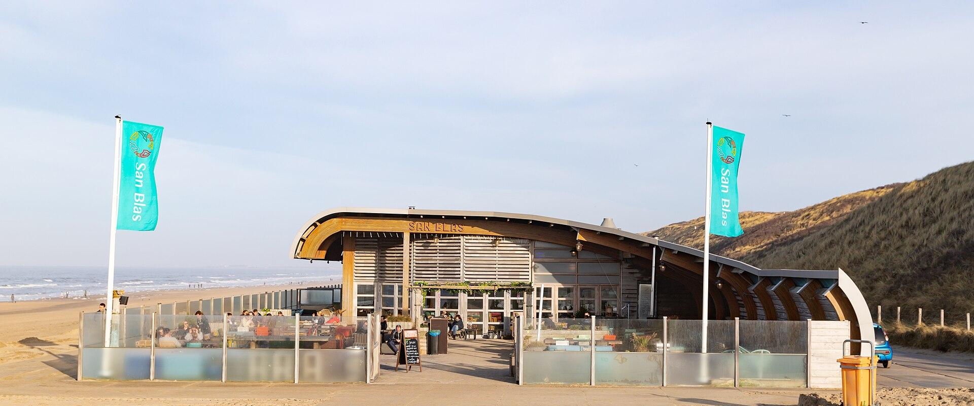 Beach pavilion on the Dutch North Sea coast