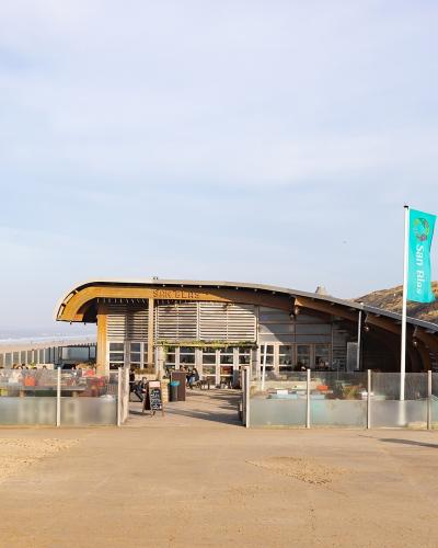 Beach pavilion on the Dutch North Sea coast