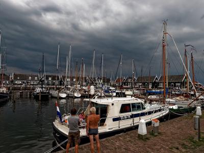 Boats in Marken harbour