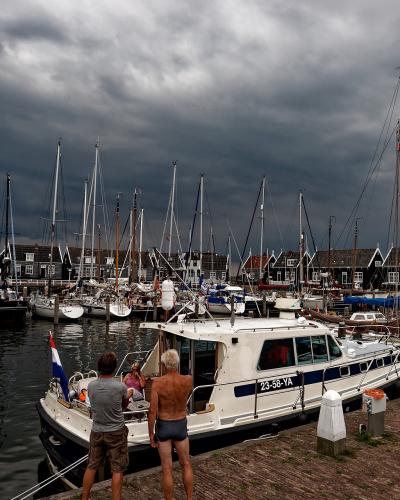 Boats in Marken harbour