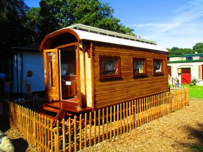 A traditional wooden caravan at the Netherlands Open Air Museum, Arnhem