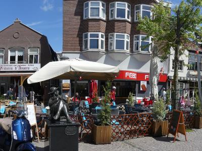 Café terraces on the Kerkplein in central Zandvoort