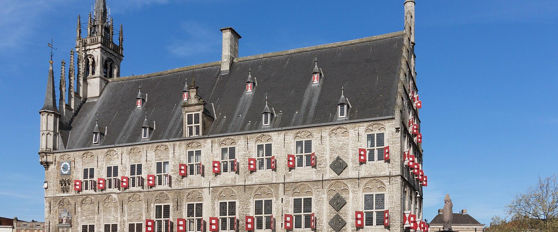 The Gothic former town hall (Stadhuis) on the Markt in Gouda