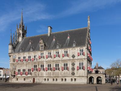 The Gothic former town hall (Stadhuis) on the Markt in Gouda