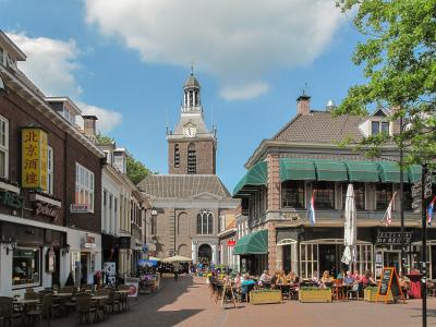 Meppeler Toren above the street, Meppel