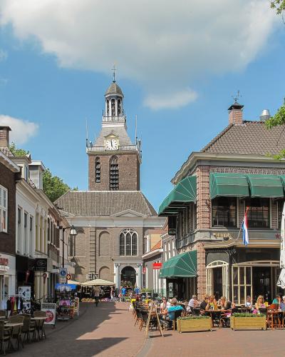Meppeler Toren above the street, Meppel