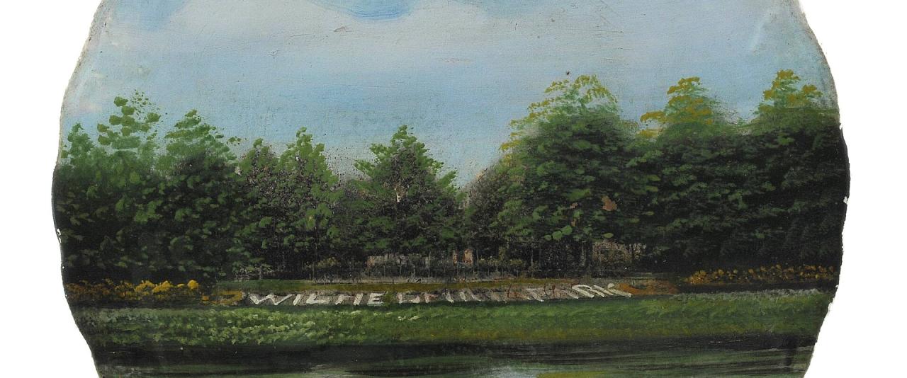 Handbeschilderd bord van Wilhelminapark (CODA Apeldoorn)