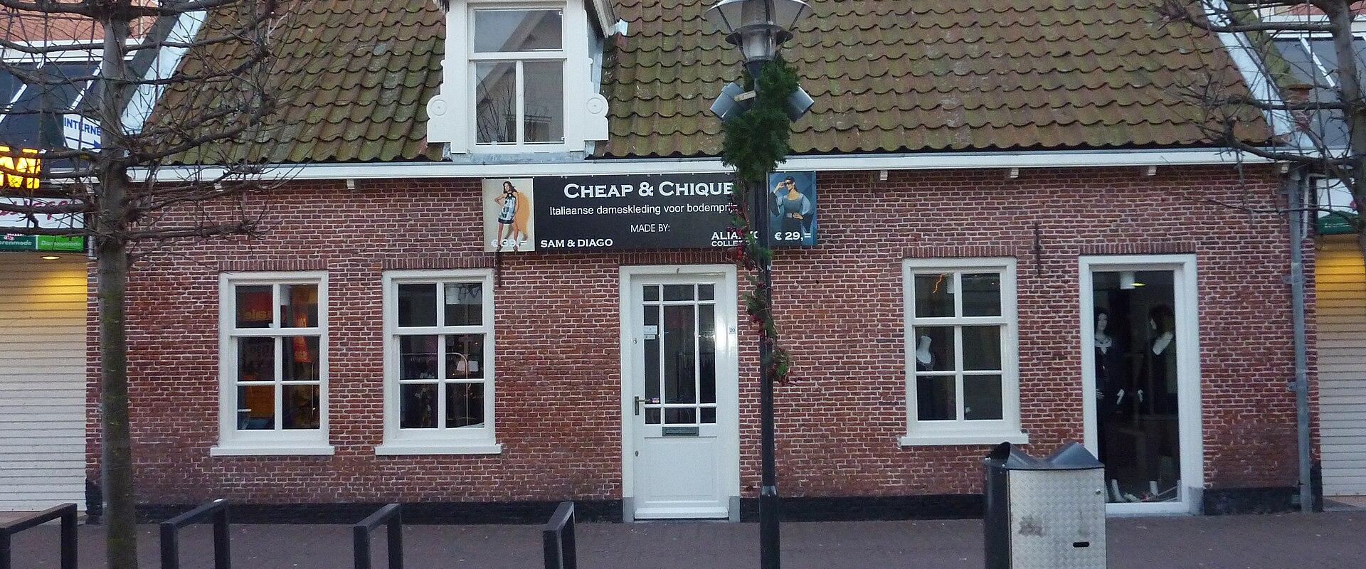 Traditional brick houses in the centre of Noordwijk