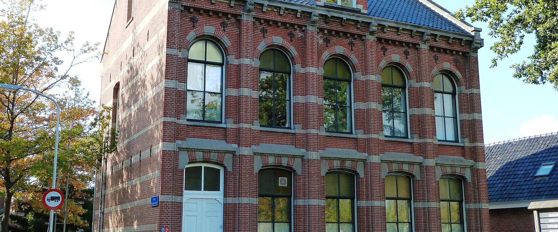 The former cantonal courthouse, a red-brick landmark in Zuidhorn