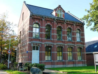 The former cantonal courthouse, a red-brick landmark in Zuidhorn