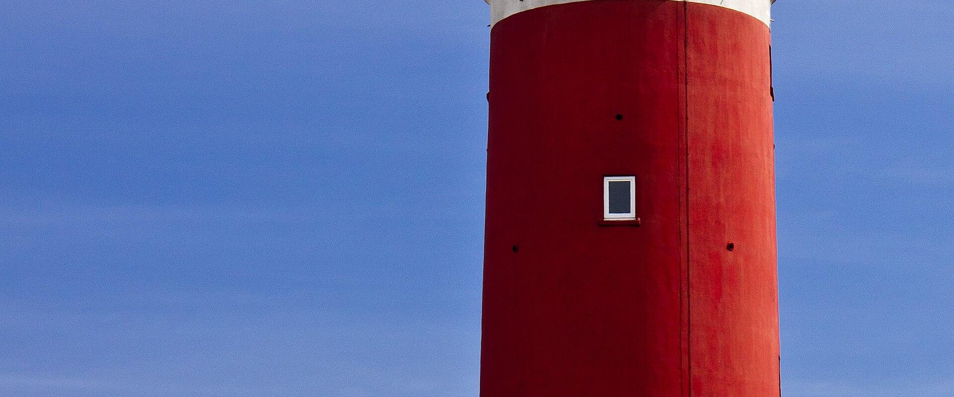 The red Eierland lighthouse at the northern tip of Texel