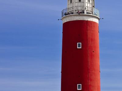 The red Eierland lighthouse at the northern tip of Texel