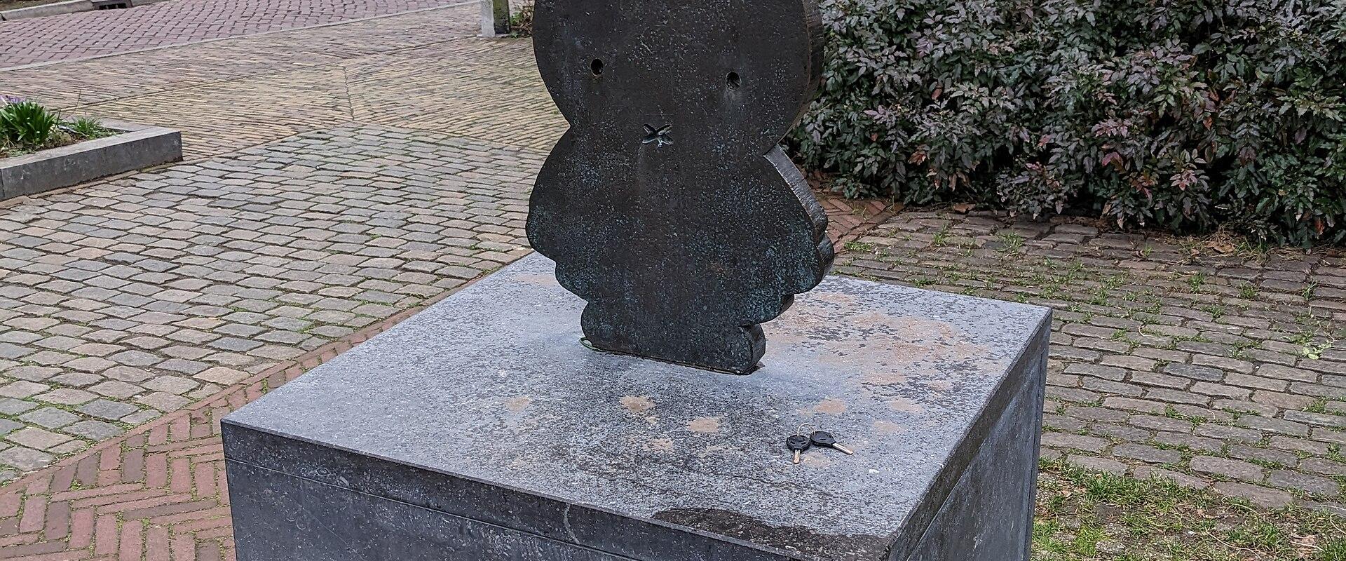 The Miffy (Nijntje) statue on Nijntje Pleintje, Utrecht